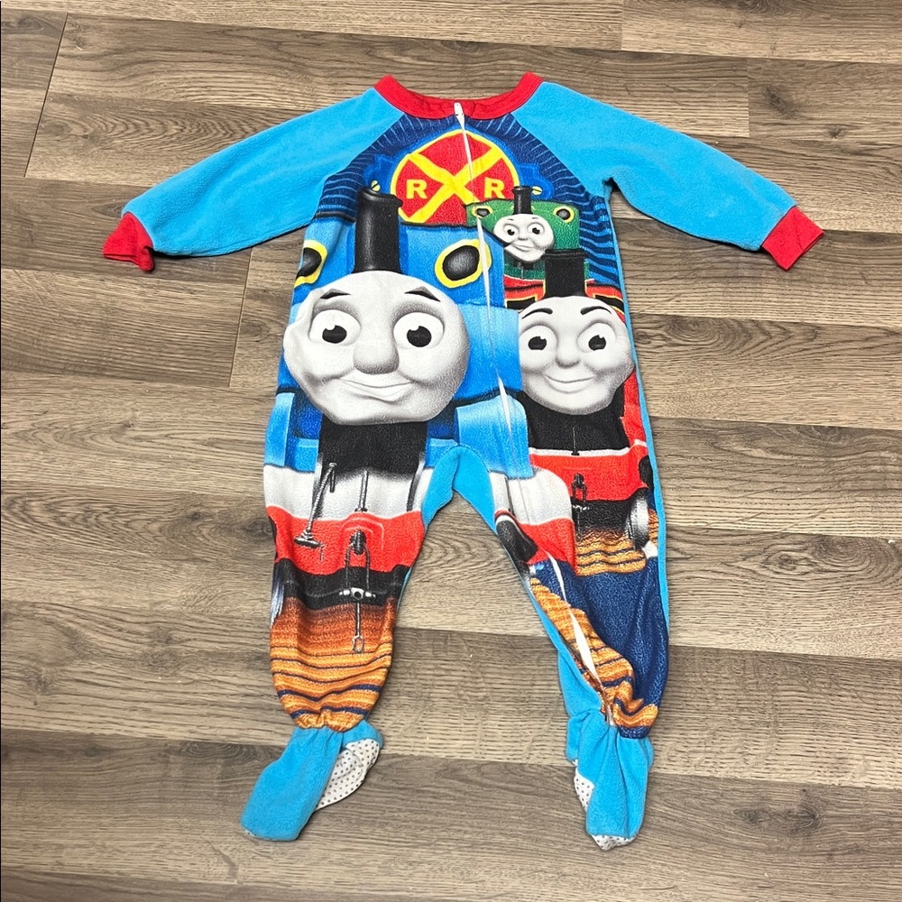 Thomas the Tank Engine Blue Kids footed pajamas 2T